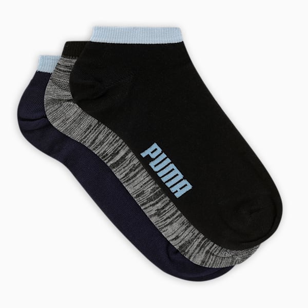 PUMA Classic Unisex Sneaker Socks Pack of 3, PUMA Navy-PUMA Black-Cool Gray 7, extralarge-IND