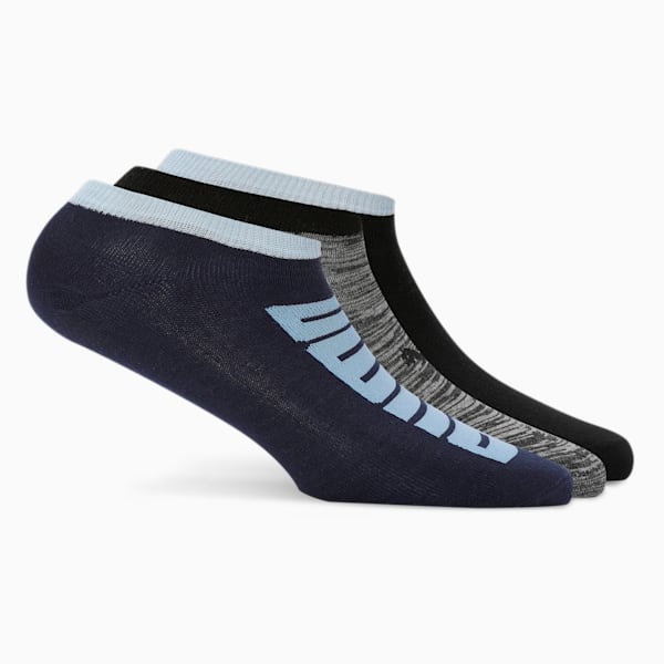 Classic Sneaker Socks Pack of 3, PUMA Navy-PUMA Black-Cool Gray 7, extralarge-IND