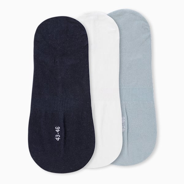 Lifestyle Footie Socks Pack of 3, Barely Blue-PUMA Navy-PUMA White, extralarge-IND
