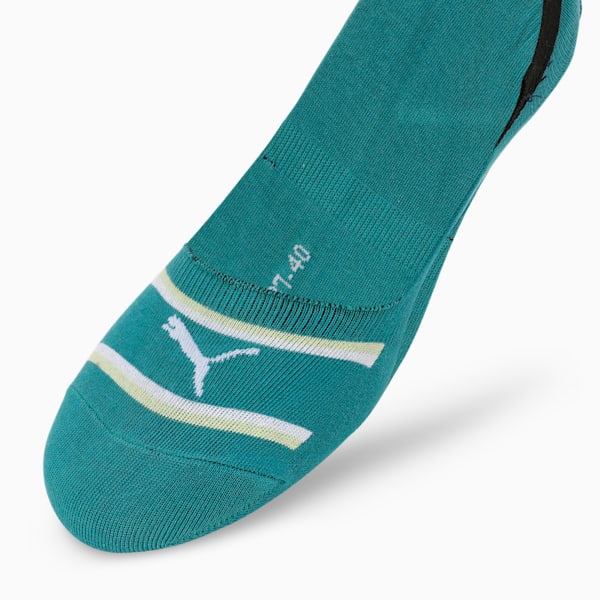 Lifestyle Footie Socks Pack of 3, Green Lagoon-Lemon Meringue-PUMA White, extralarge-IND