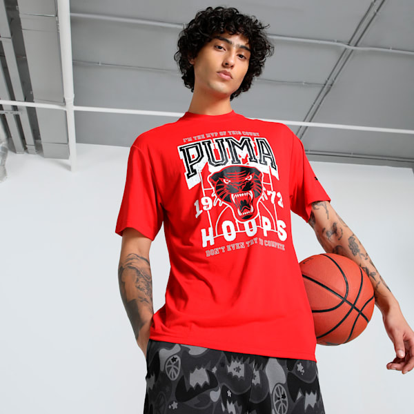 Rival Rage Men's Relaxed Fit Basketball Tee, For All Time Red, extralarge-IND