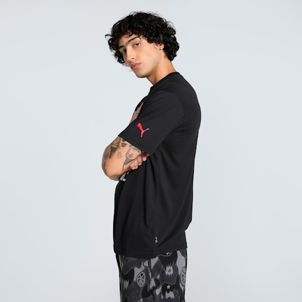 Rival Rage Men's Relaxed Fit Basketball Tee, PUMA Black, extralarge-IND