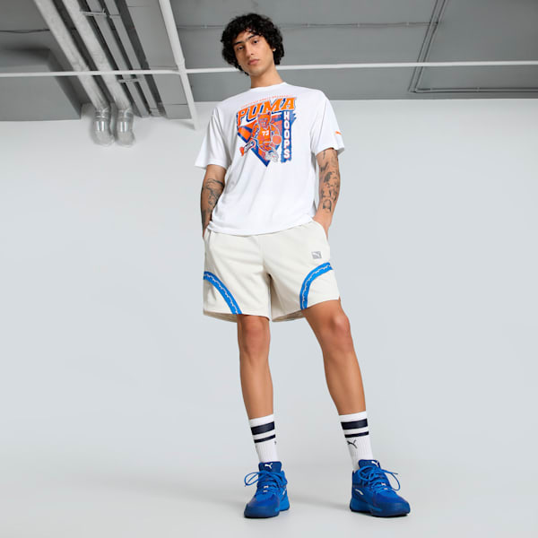 Rival Rage Men's Relaxed Fit Basketball Tee, PUMA White, extralarge-IND