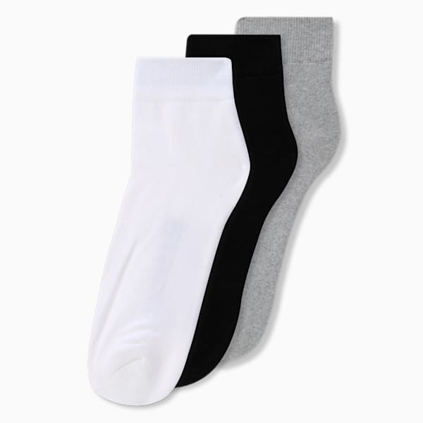 Ankle-Length Half Terry Socks Pack of 3, PUMA White-PUMA Black-Medium Gray Heather, extralarge-IND
