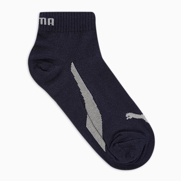 Quarter Socks Pack of 1, PUMA Navy-Cool Mid Gray, extralarge-IND