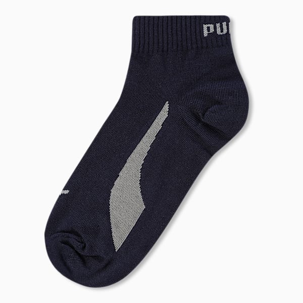 Quarter Socks Pack of 1, PUMA Navy-Cool Mid Gray, extralarge-IND