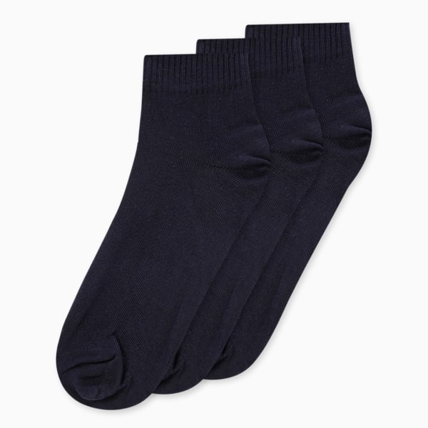 Quarter Socks Pack of 3, PUMA Navy-PUMA White, extralarge-IND