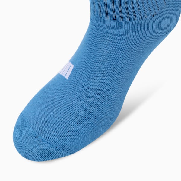 Quarter Socks Pack of 3, Strong Blue-Light Gray Heather-PUMA White, extralarge-IND