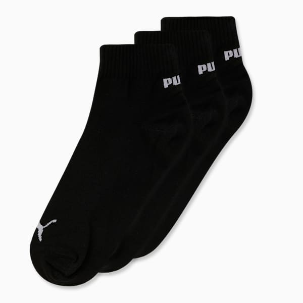 Quarter Socks Pack of 3, PUMA Black-PUMA White, extralarge-IND