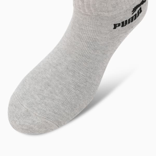 Quarter Socks Pack of 3, PUMA Black-PUMA White-Flat Mid Gray, extralarge-IND