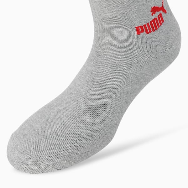 Quarter Socks Pack of 3, For All Time Red-Blazing Blue-Medium Gray Heather, extralarge-IND
