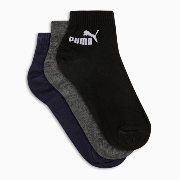 Quarter Socks Pack of 3, PUMA Navy-Grey Dawn-PUMA Black, extralarge-IND