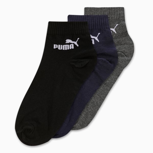 Quarter Socks Pack of 3, PUMA Navy-Grey Dawn-PUMA Black, extralarge-IND
