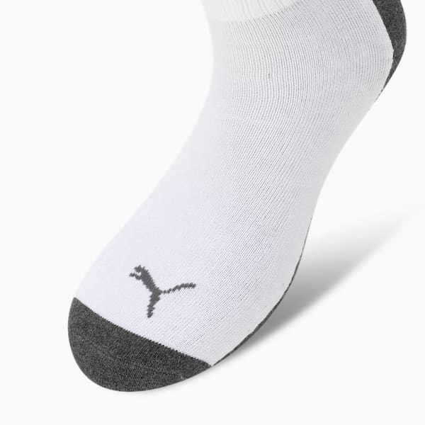 Multi-Sport Quarter Socks Pack of 2, Dark Gray Heather-PUMA White, extralarge-IND