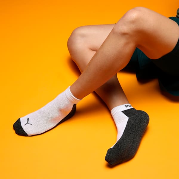 Multi-Sport Quarter Socks Pack of 2, Dark Gray Heather-PUMA White, extralarge-IND