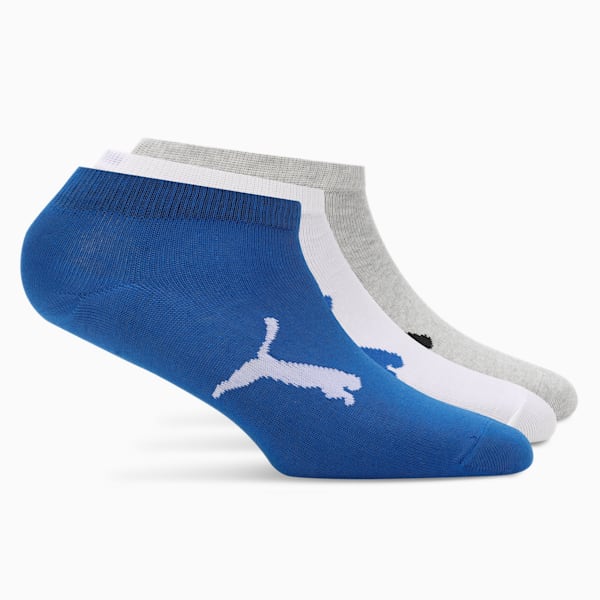 Sneaker Socks Pack of 3, PUMA White-Surf The Web-Light Gray Heather, extralarge-IND