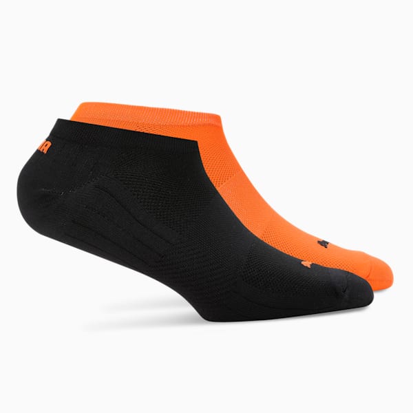Train Sneaker Socks Pack of 2, Rickie Orange-PUMA Black, extralarge-IND