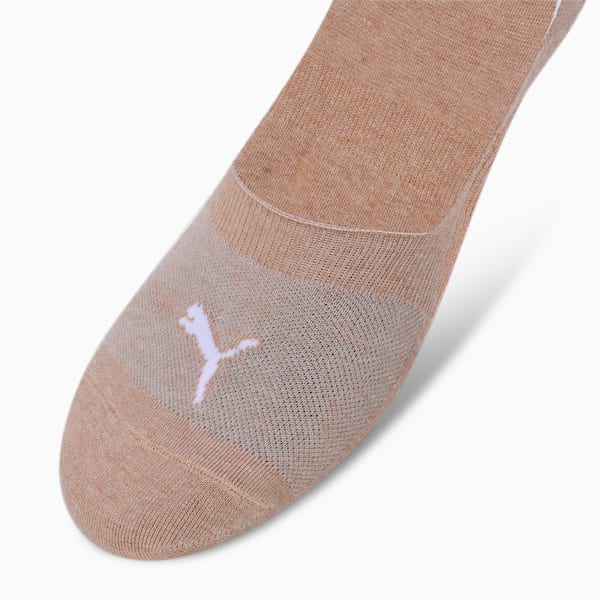 Footie Socks Pack of 2, Beige-Medium Gray Heather, extralarge-IND