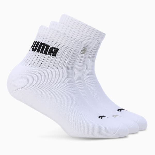 Sport Quarter Unisex Socks Pack of 3, PUMA White-PUMA White-PUMA White, extralarge-IND