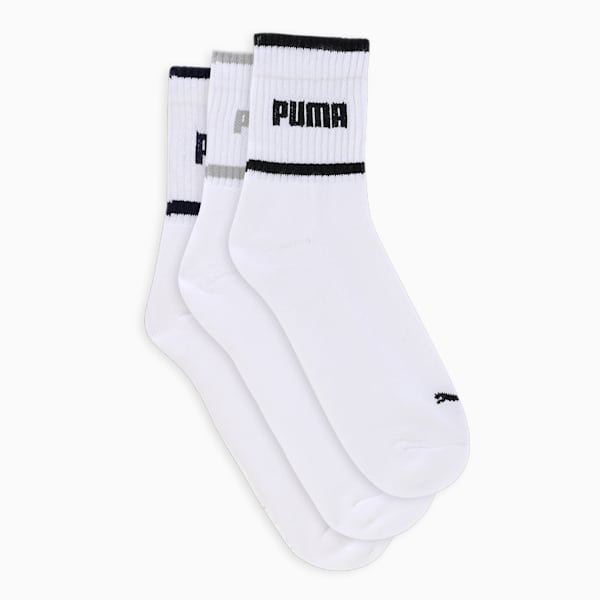 Ankle-Length Socks Pack of 3, PUMA White-PUMA White-PUMA White, extralarge-IND