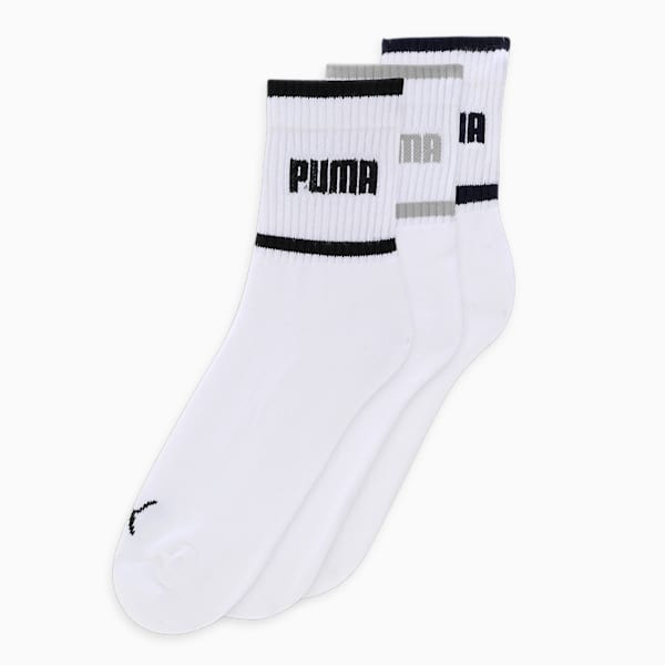 Ankle-Length Socks Pack of 3, PUMA White-PUMA White-PUMA White, extralarge-IND