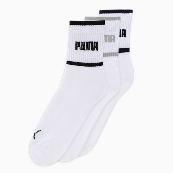 PUMA Ankle-Length Unisex Socks Pack of 3, PUMA White-PUMA White-PUMA White, extralarge-IND