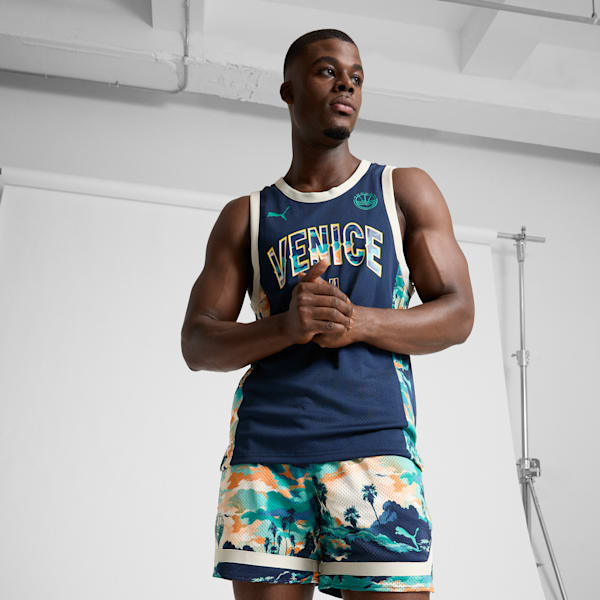 Venice Beach Basketball League Men's Basketball Jersey, Club Navy, extralarge