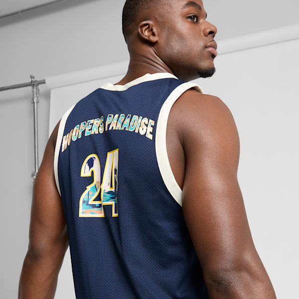 Camiseta de baloncesto de la Venice Beach Basketball League para hombre, Club Navy, extralarge