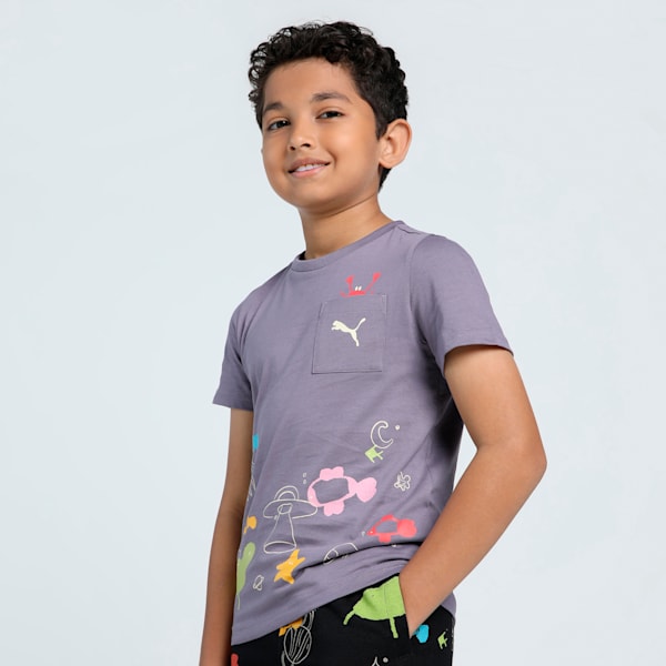 Classics Graphic Youth Tee, Pale Plum, extralarge-IND