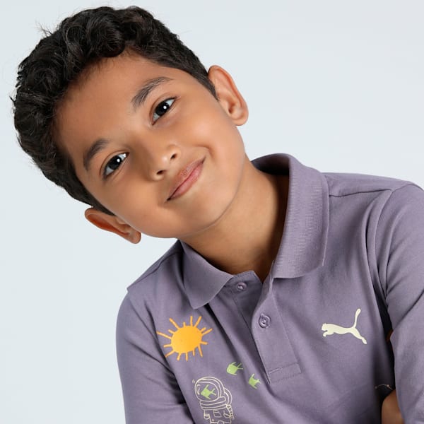 Classics Graphic Youth Polo, Pale Plum, extralarge-IND