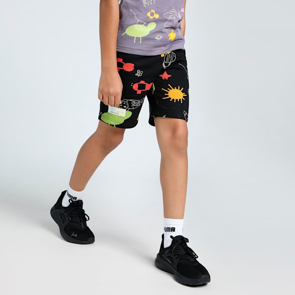 Classics Graphic Youth Shorts, PUMA Black, extralarge-IND
