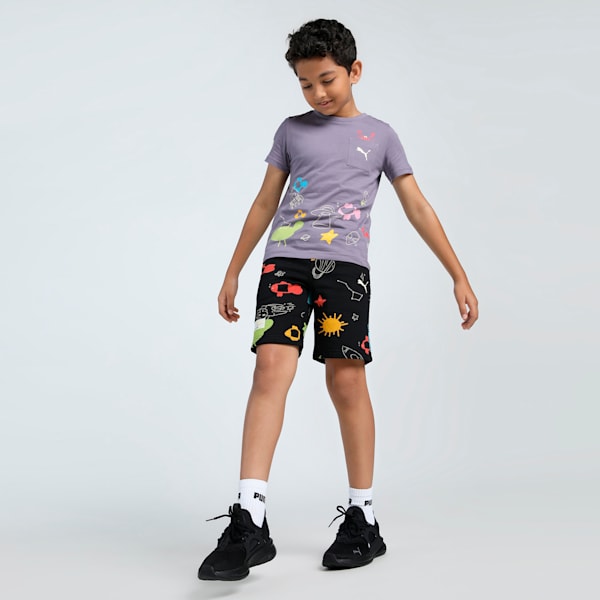 Classics Graphic Youth Shorts, PUMA Black, extralarge-IND