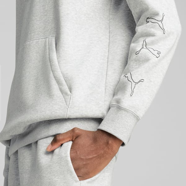 Sudadera Essentials Logo Lab para hombre, Light Gray Heather, extralarge