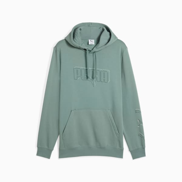 Sudadera Essentials Logo Lab para hombre, Green Moon, extralarge