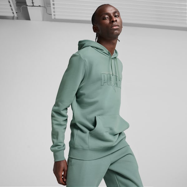 Sudadera Essentials Logo Lab para hombre, Green Moon, extralarge