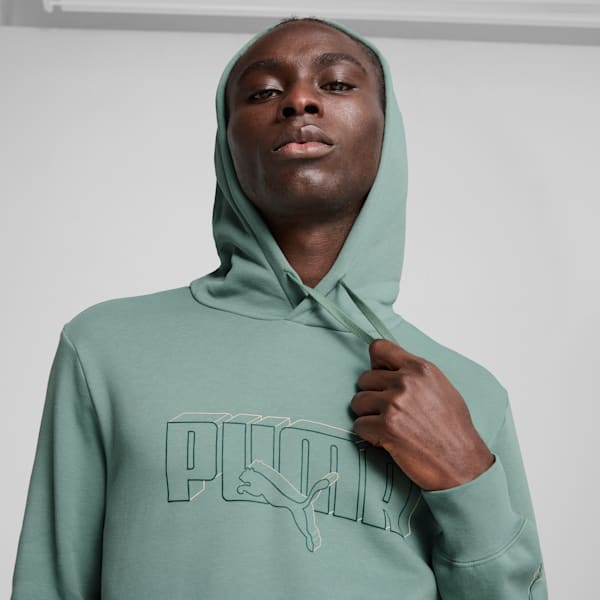 Sudadera Essentials Logo Lab para hombre, Green Moon, extralarge