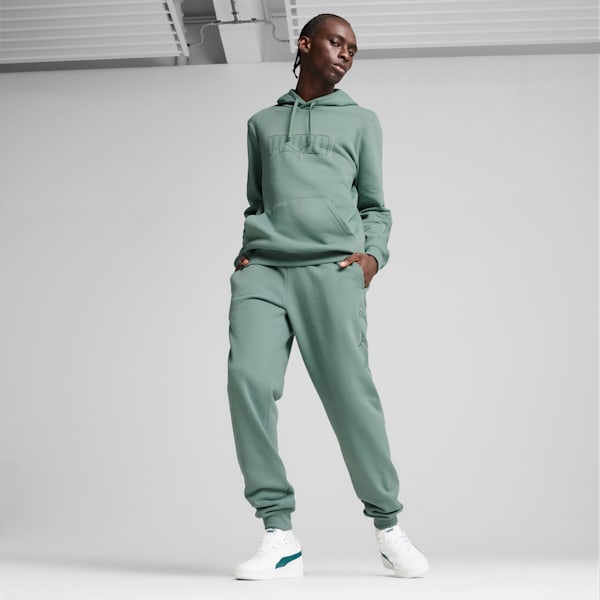 Sudadera Essentials Logo Lab para hombre, Green Moon, extralarge