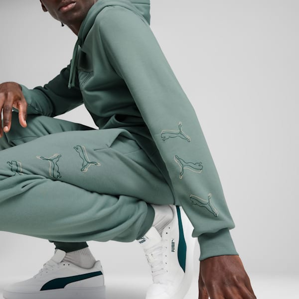 Sudadera Essentials Logo Lab para hombre, Green Moon, extralarge