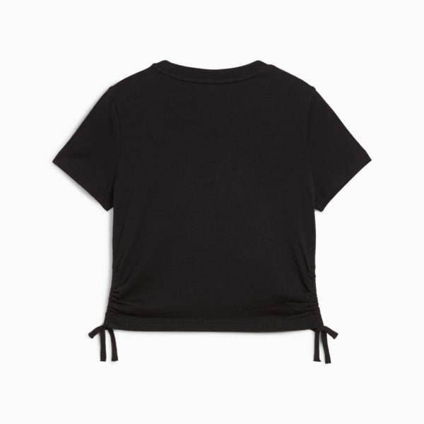 Essentials Animal Logo Infill Big Kids' Knotted Tee, PUMA Black, extralarge