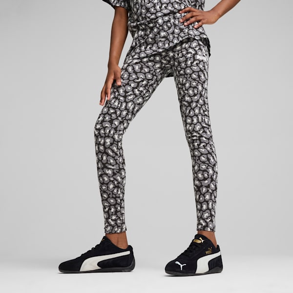 Essentials Animal Big Kids' Leggings, PUMA Black, extralarge