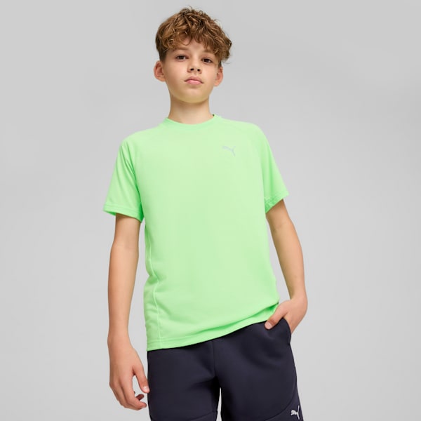 Evostripe Tee Youth, Spring Fern, extralarge