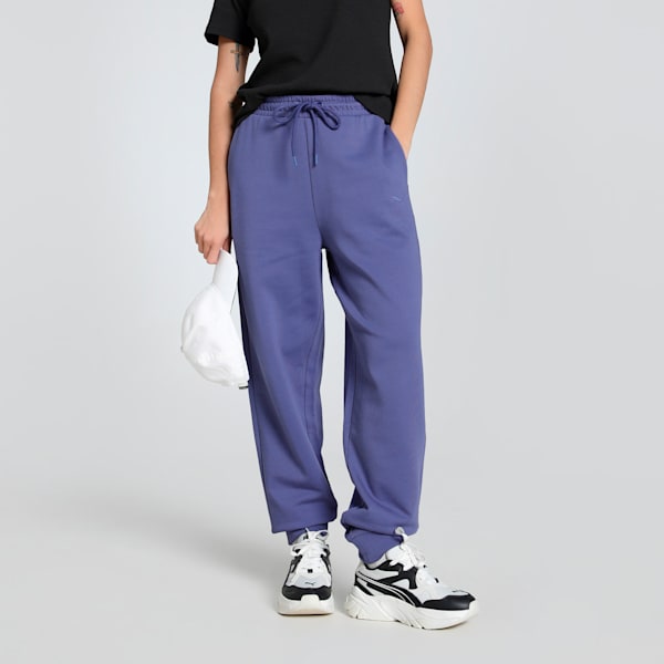 HER Comfort Women's High-Waist Sweat Pants, Blue Crystal, extralarge-IND