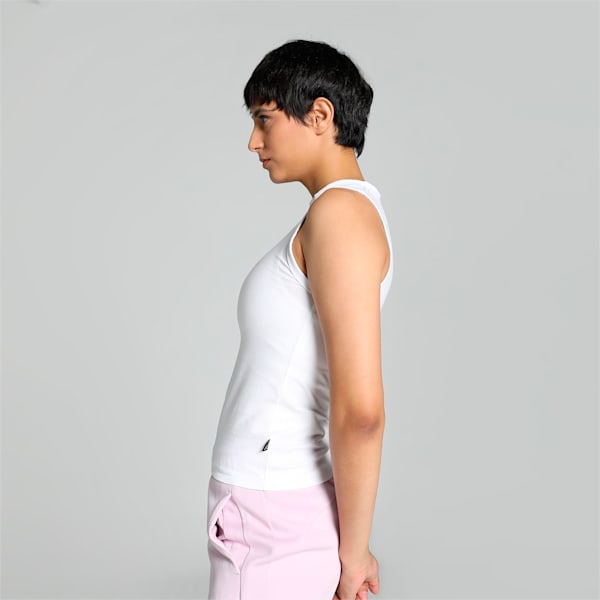 PALM RESORT Women's Slim Fit Tank, PUMA White, extralarge-IND
