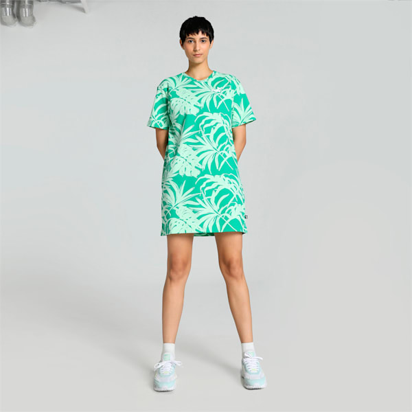 PALM RESORT Women's Printed Relaxed Fit Dress, Fresh Mint-AOP, extralarge-IND