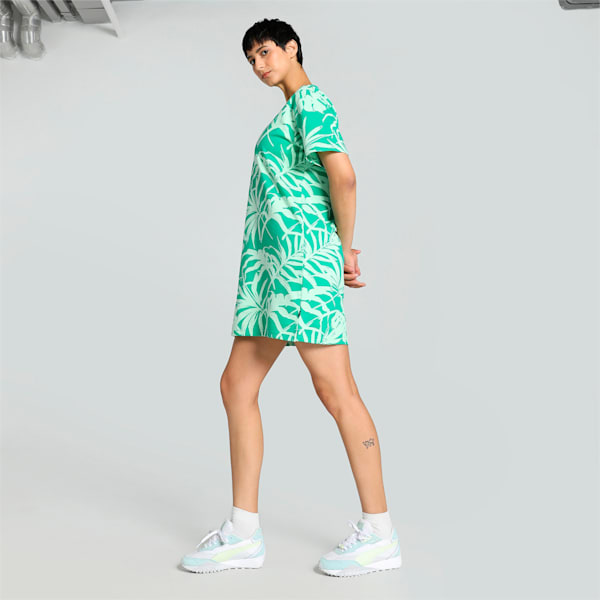 PALM RESORT Women's Printed Relaxed Fit Dress, Fresh Mint-AOP, extralarge-IND