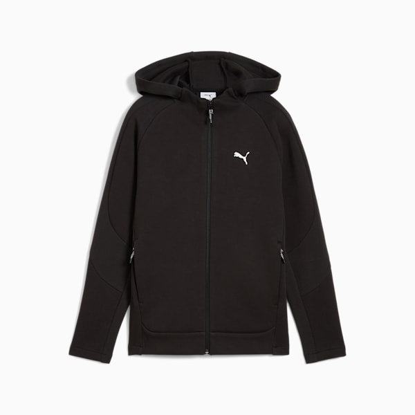 EVOSTRIPE Big Kids' Full-Zip Hoodie, PUMA Black, extralarge