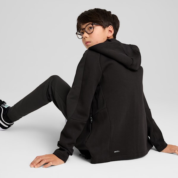 EVOSTRIPE Big Kids' Full-Zip Hoodie, PUMA Black, extralarge