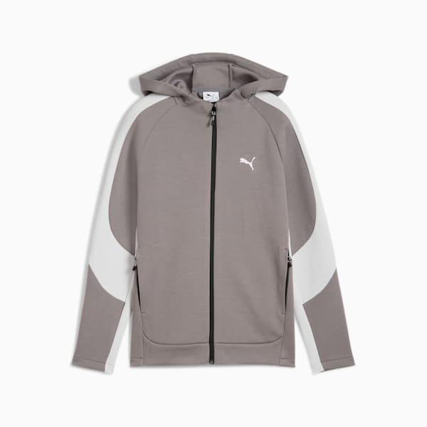 EVOSTRIPE Big Kids' Full-Zip Hoodie, Cast Iron, extralarge
