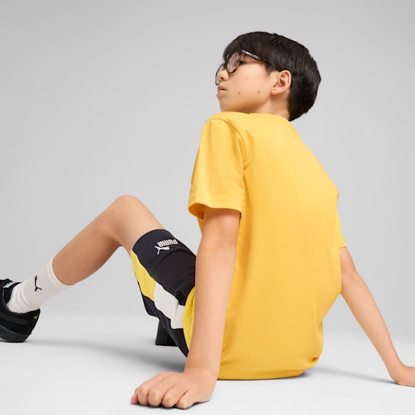 Colour No.1 Logo Youth Tee, Sunny Yellow, extralarge-IND