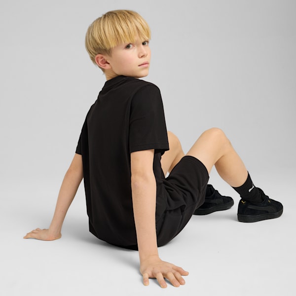 Colour No.1 Logo Youth Tee, PUMA Black-sunny yellow, extralarge-IND